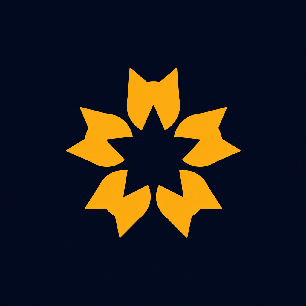 5 cat heads forming a star