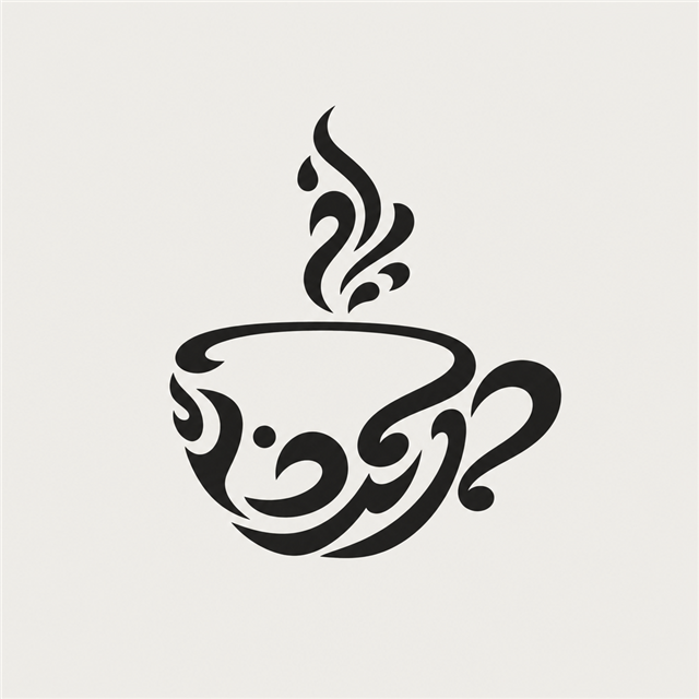 Hanoon Coffee calligraphy cup
