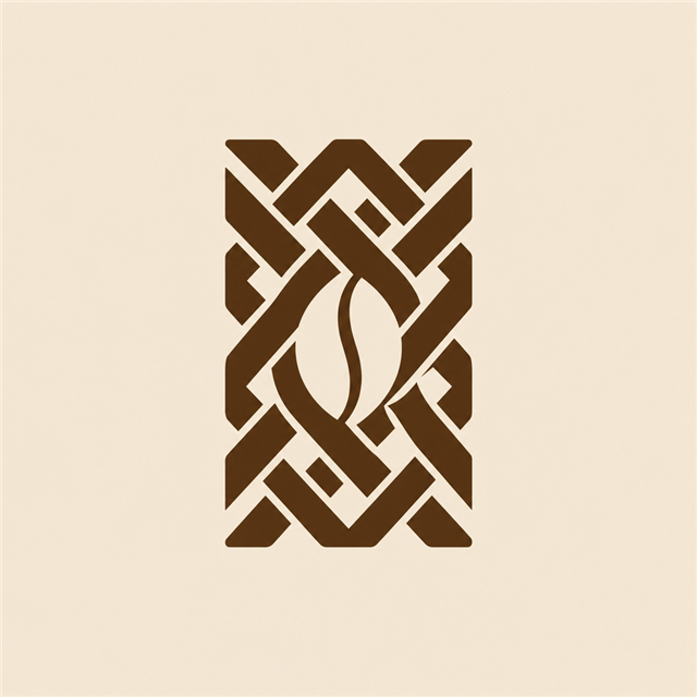 Hanoon Coffee woven knot pattern