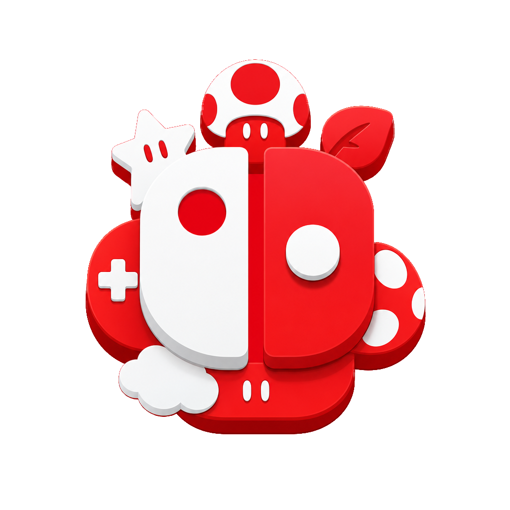 rebrand the nintendo logo to look more playful, fun, 3d effect even thou